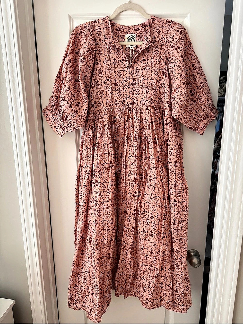 Citrus Floral Maxi Dress in Pink Size Small NWT